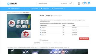 
                            11. Jual Voucher FIFA Online 3 - Garena Shell untuk FO3 Cash - Gimori