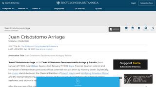 
                            8. Juan Crisóstomo Arriaga | Spanish composer | Britannica.com