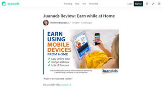 
                            9. Juanads Review: Earn while at Home — Steemit