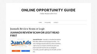 
                            5. Juanads Review Scam or Legit Read First - Online Opportunity Guide