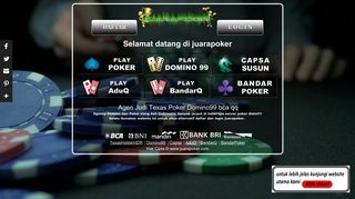 
                            6. Juarapoker: Agen DominoQQ, Poker Online, 100% Terpercaya