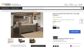 
                            9. Juararo King Poster Bed with Storage | Ashley Furniture ...