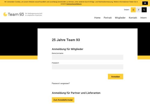 
                            8. Jubiläum Login - Team 93