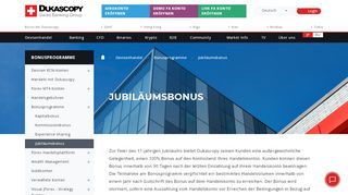 
                            6. Jubiläumsbonus :: Dukascopy Bank SA | Swiss Forex Bank | ECN ...