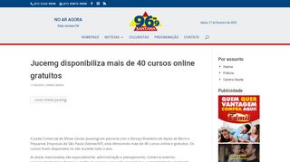 
                            5. Jucemg disponibiliza mais de 40 cursos online gratuitos – Rádio ...