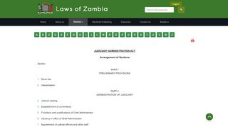 
                            13. JUDICIARY ADMINISTRATION ACT | Principal ... - Laws of Zambia