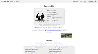 
                            13. Juergen Siol chess games and profile - Chess-DB.com