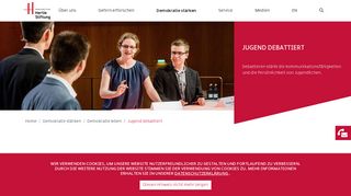 
                            12. Jugend debattiert: Gemeinnützige Hertie-Stiftung