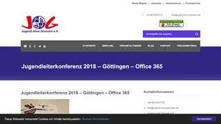 
                            9. Jugendleiterkonferenz 2018 - Göttingen - Office 365 - Jugend ohne ...