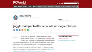 
                            8. Juggle multiple Twitter accounts in Google Chrome | PCWorld