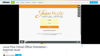 
                            9. Juice Plus Virtual Office Orientation - beginner level on Vimeo