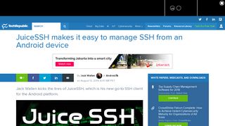 
                            6. JuiceSSH makes it easy to manage SSH from an Android device ...