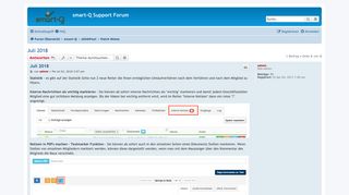 
                            9. Juli 2018 - smart-Q Support Forum