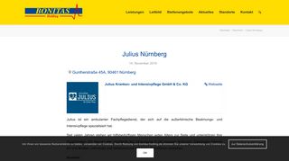 
                            10. Julius Nürnberg – Bonitas Holding: Ambulante Pflegedienste für ...