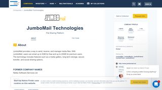 
                            13. JumboMail Technologies File Sharing Platform ROUND A B2C, B2B2C