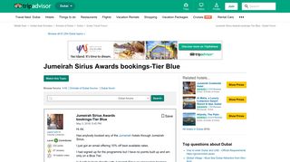 
                            8. Jumeirah Sirius Awards bookings-Tier Blue - Dubai Forum - TripAdvisor