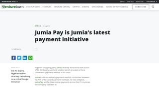 
                            12. Jumia Pay is Jumia's latest payment initiative – Ventureburn