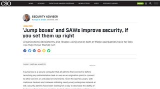
                            12. 'Jump boxes' and SAWs improve security, if you set them up right ...