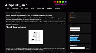 
                            10. Jump ESP, jump!: How I hacked my IP camera, and found this ...