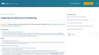 
                            12. JumpCloud | Single Sign On (SSO) with GoToMeeting