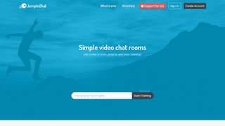 
                            9. JumpInChat: Simple video chat rooms