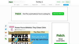 
                            13. Jun 19 | Power Force Athletics Tiny Cheer Clinic | Huntley, IL Patch