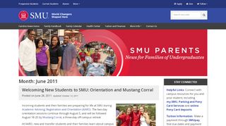 
                            9. June 2011 – SMU Families News