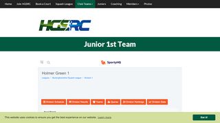 
                            8. Junior 1st Team | Holmer Green Squash & Racketball Club