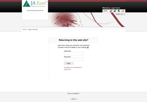 
                            6. Junior Achievement Eesti: Login to the site