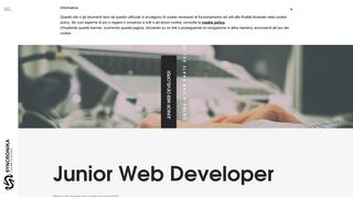 
                            4. Junior Web Developer - Entra nel team Syncronika