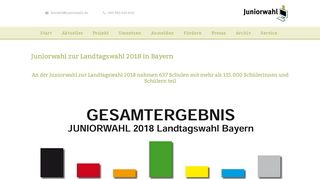 
                            2. Juniorwahl zur Landtagswahl in Bayern 2018