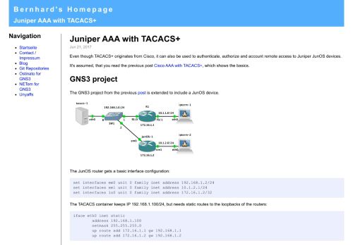 
                            11. Juniper AAA with TACACS+ - Bernhard Ehlers