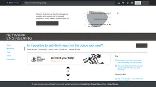 
                            10. juniper - Is it possible to set idle-timeout for the Junos root ...