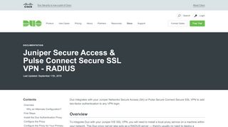
                            8. Juniper Networks & Pulse Secure SSL VPN: RADIUS | Duo Security