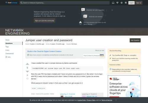 
                            8. Juniper user creation and password - Network Engineering Stack ...