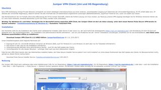 
                            3. Juniper VPN Client Installation (Uni Regensburg)