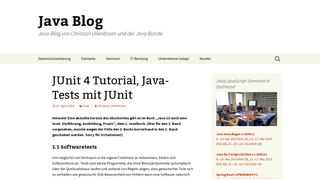 
                            4. JUnit 4 Tutorial, Java-Tests mit JUnit | Java Blog - tutego