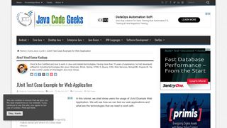 
                            3. JUnit Test Case Example for Web Application | Examples Java Code ...