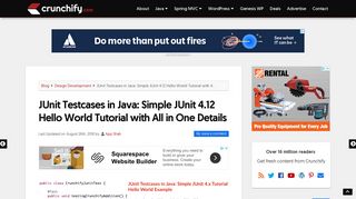 
                            10. JUnit Testcases in Java: Simple JUnit 4.12 Hello World Tutorial with ...