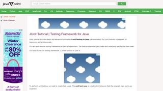 
                            11. JUnit Tutorial | Testing Framework for java - javatpoint