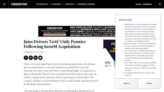 
                            13. Juno Drivers 'Gett' Only Pennies Following $200M Acquisition - Observer