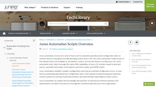 
                            4. Junos Automation Scripts Overview - TechLibrary - Juniper Networks