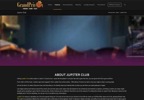 
                            7. Jupiter Club – GrandPrivé Group of Online Casinos