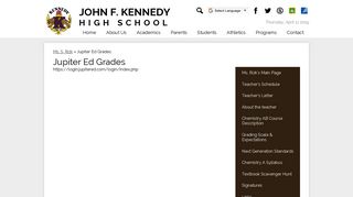 
                            5. Jupiter Ed Grades – Ms. S. Rizk – John F. Kennedy High School