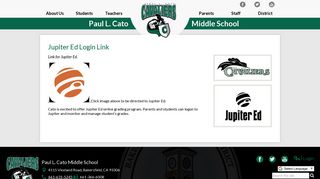 
                            8. Jupiter Ed Login Link - Paul L. Cato Middle School