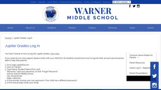 
                            11. Jupiter Grades Log In – Parents – Warner Middle School
