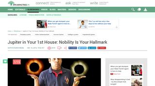 
                            12. Jupiter in Your 1st House: Nobility Is Your Hallmark - Speaking Tree