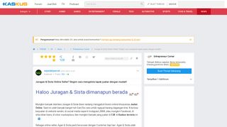 
                            10. Juragan & Sista Online Seller? Begini cara mengelola lapak jualan ...