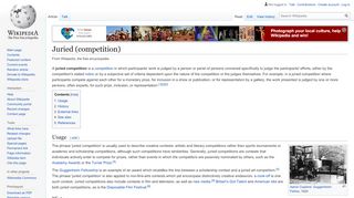 
                            11. Juried (competition) - Wikipedia