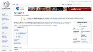
                            9. Jurong Port - Wikipedia